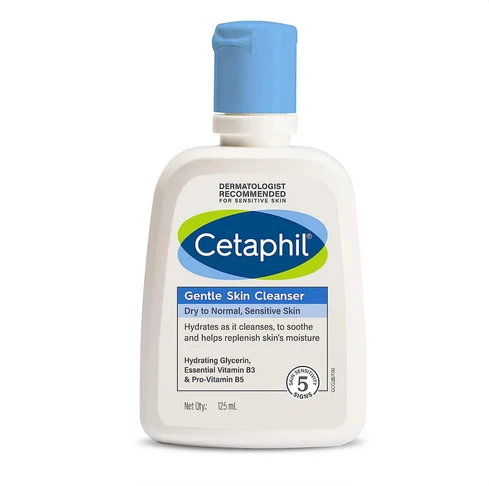 Cetaphil Gentle Skin Cleanser For Dry To Normal, Sensitive Skin 125ml